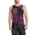 Pink Aoteara Horse Racing Men Tank Top NZ Maori Pattern