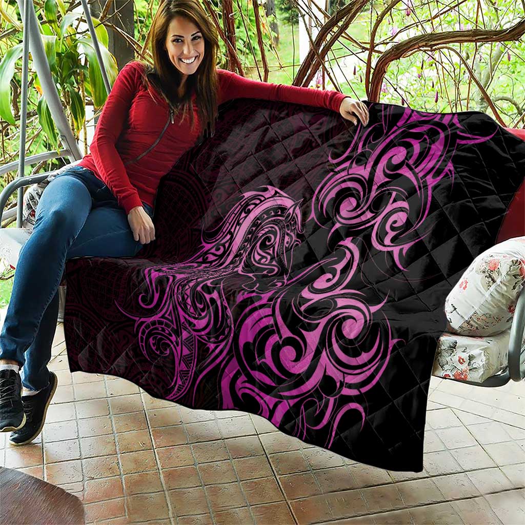 Pink Aotearoa Horse Racing Quilt NZ Maori Pattern LT14 - Polynesian Pride