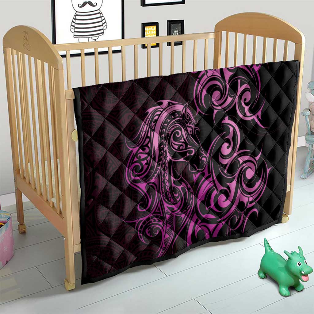 Pink Aotearoa Horse Racing Quilt NZ Maori Pattern LT14 - Polynesian Pride