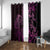 Pink Aoteara Horse Racing Window Curtain NZ Maori Pattern