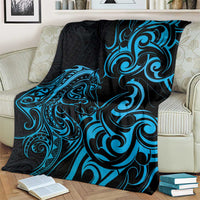 Blue Aoteara Horse Racing Blanket NZ Maori Pattern