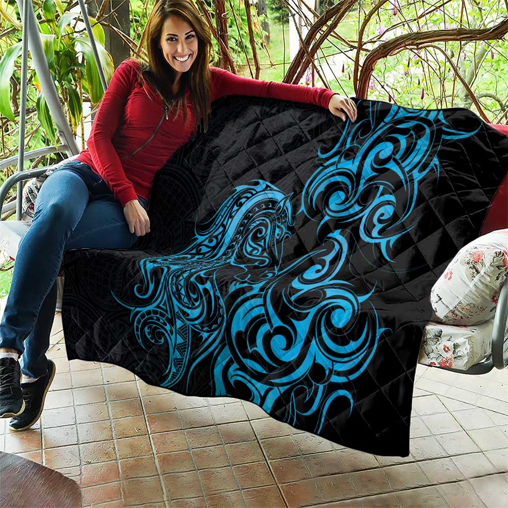 Blue Aotearoa Horse Racing Quilt NZ Maori Pattern LT14 - Polynesian Pride