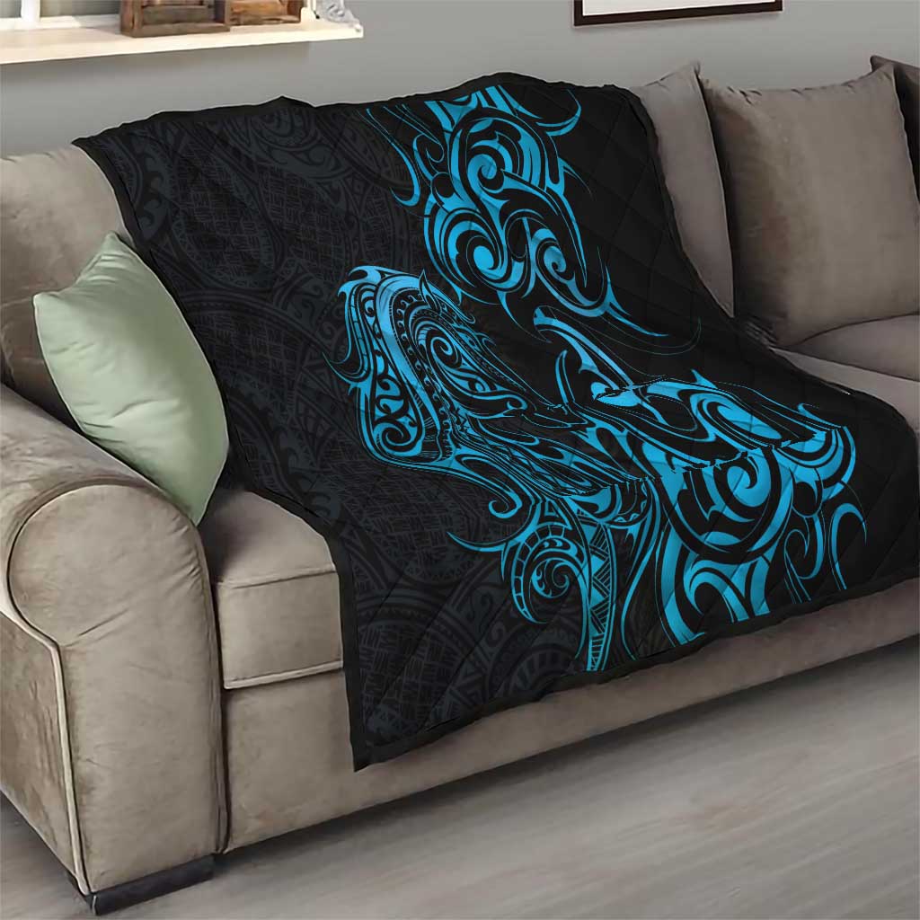 Blue Aotearoa Horse Racing Quilt NZ Maori Pattern LT14 - Polynesian Pride