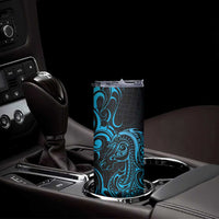Blue Aotearoa Horse Racing Skinny Tumbler NZ Maori Pattern LT14 - Polynesian Pride