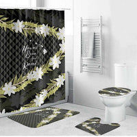 Born And Raised Aloha Hawaii Bathroom Set Kanaka Kakau Hawaiian Tiare Pakalana Lei - Polynesian Pride