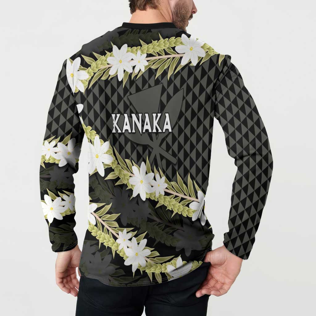 Born And Raised Aloha Hawaii Button Sweatshirt Kanaka Kakau Hawaiian Tiare Pakalana Lei - Polynesian Pride