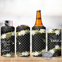 Born And Raised Aloha Hawaii 4 in 1 Can Cooler Tumbler Kanaka Kakau Hawaiian Tiare Pakalana Lei - Polynesian Pride