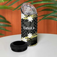 Born And Raised Aloha Hawaii 4 in 1 Can Cooler Tumbler Kanaka Kakau Hawaiian Tiare Pakalana Lei - Polynesian Pride
