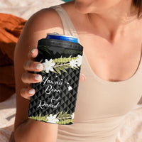 Born And Raised Aloha Hawaii 4 in 1 Can Cooler Tumbler Kanaka Kakau Hawaiian Tiare Pakalana Lei - Polynesian Pride
