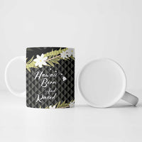 Born And Raised Aloha Hawaii Ceramic Mug Kanaka Kakau Hawaiian Tiare Pakalana Lei - Polynesian Pride