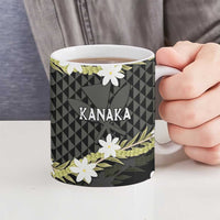 Born And Raised Aloha Hawaii Ceramic Mug Kanaka Kakau Hawaiian Tiare Pakalana Lei - Polynesian Pride
