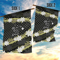 Born And Raised Aloha Hawaii Garden Flag Kanaka Kakau Hawaiian Tiare Pakalana Lei - Polynesian Pride