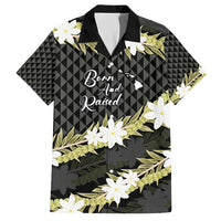 Born And Raised Aloha Hawaii Hawaiian Shirt Kanaka Kakau Hawaiian Tiare Pakalana Lei - Polynesian Pride