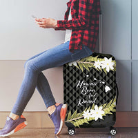 Born And Raised Aloha Hawaii Luggage Cover Kanaka Kakau Hawaiian Tiare Pakalana Lei - Polynesian Pride