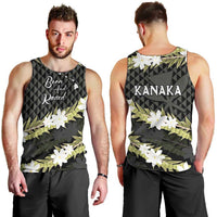 Born And Raised Aloha Hawaii Men Tank Top Kanaka Kakau Hawaiian Tiare Pakalana Lei - Polynesian Pride