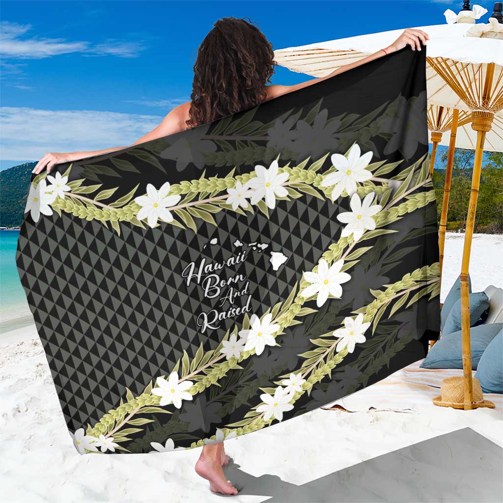 Born And Raised Aloha Hawaii Sarong Kanaka Kakau Hawaiian Tiare Pakalana Lei - Polynesian Pride
