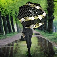 Born And Raised Aloha Hawaii Umbrella Kanaka Kakau Hawaiian Tiare Pakalana Lei - Polynesian Pride