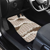 Brown Hawaii Tiare and Shell Lei Car Mats Hawaiian Palaka Luxury Vibes - Polynesian Pride