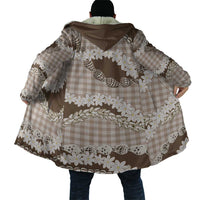Brown Hawaii Tiare and Shell Lei Cloak Hawaiian Palaka Luxury Vibes LT14 - Polynesian Pride