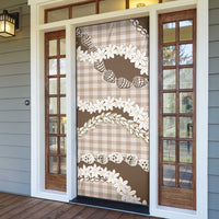 Brown Hawaii Tiare and Shell Lei Door Cover Hawaiian Palaka Luxury Vibes LT14 - Polynesian Pride