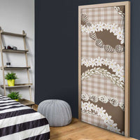 Brown Hawaii Tiare and Shell Lei Door Cover Hawaiian Palaka Luxury Vibes LT14 - Polynesian Pride