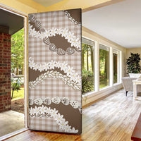 Brown Hawaii Tiare and Shell Lei Door Cover Hawaiian Palaka Luxury Vibes LT14 - Polynesian Pride