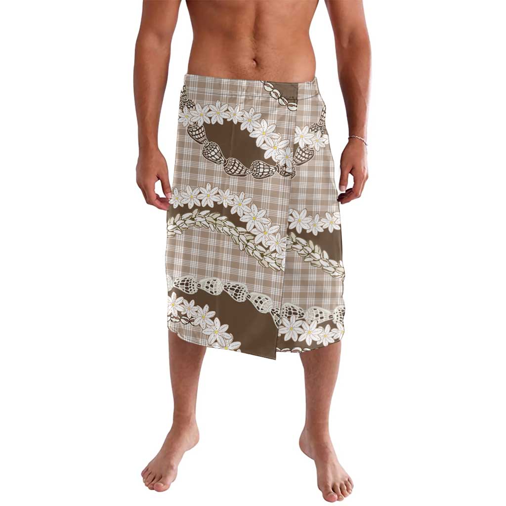 Brown Hawaii Tiare and Shell Lei Lavalava Hawaiian Palaka Luxury Vibes - Polynesian Pride