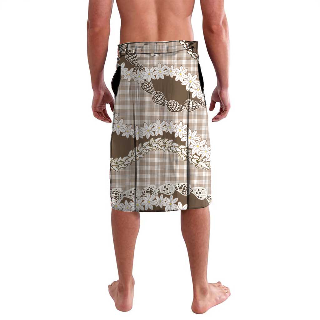 Brown Hawaii Tiare and Shell Lei Lavalava Hawaiian Palaka Luxury Vibes - Polynesian Pride