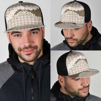 Brown Hawaii Tiare and Shell Lei Mesh Trucker Cap Hawaiian Palaka Luxury Vibes - Polynesian Pride