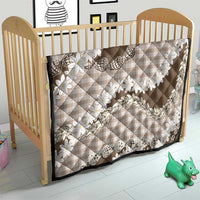 Brown Hawaii Tiare and Shell Lei Quilt Hawaiian Palaka Luxury Vibes - Polynesian Pride