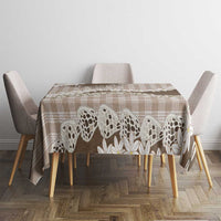 Brown Hawaii Tiare and Shell Lei Tablecloth Hawaiian Palaka Luxury Vibes - Polynesian Pride