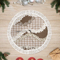 Brown Hawaii Tiare and Shell Lei Tree Skirt Hawaiian Palaka Luxury Vibes - Polynesian Pride