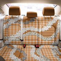 Orange Hawaii Tiare and Shell Lei Back Car Seat Cover Hawaiian Palaka Luxury Vibes - Polynesian Pride