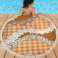 Orange Hawaii Tiare and Shell Lei Beach Blanket Hawaiian Palaka Luxury Vibes - Polynesian Pride