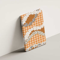 Orange Hawaii Tiare and Shell Lei Canvas Wall Art Hawaiian Palaka Luxury Vibes - Polynesian Pride