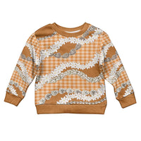 Orange Hawaii Tiare and Shell Lei Kid Ugly Christmas Sweater Hawaiian Palaka Luxury Vibes - Polynesian Pride