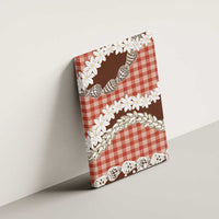 Red Hawaii Tiare and Shell Lei Canvas Wall Art Hawaiian Palaka Luxury Vibes - Polynesian Pride