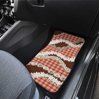Red Hawaii Tiare and Shell Lei Car Mats Hawaiian Palaka Luxury Vibes - Polynesian Pride