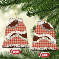 Red Hawaii Tiare and Shell Lei Ceramic Ornament Hawaiian Palaka Luxury Vibes - Polynesian Pride