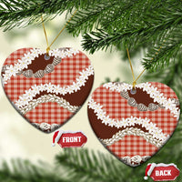 Red Hawaii Tiare and Shell Lei Ceramic Ornament Hawaiian Palaka Luxury Vibes - Polynesian Pride