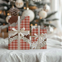 Red Hawaii Tiare and Shell Lei Wrapping Paper Hawaiian Palaka Luxury Vibes - Polynesian Pride