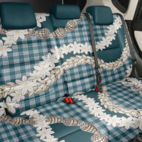 Dark Cyan Hawaii Tiare and Shell Lei Back Car Seat Cover Hawaiian Palaka Luxury Vibes - Polynesian Pride