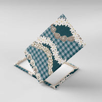 Dark Cyan Hawaii Tiare and Shell Lei Canvas Wall Art Hawaiian Palaka Luxury Vibes - Polynesian Pride