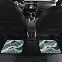 Dark Cyan Hawaii Tiare and Shell Lei Car Mats Hawaiian Palaka Luxury Vibes - Polynesian Pride