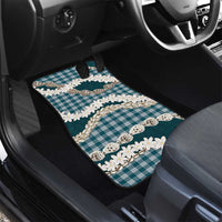 Dark Cyan Hawaii Tiare and Shell Lei Car Mats Hawaiian Palaka Luxury Vibes - Polynesian Pride