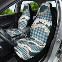 Dark Cyan Hawaii Tiare and Shell Lei Car Seat Cover Hawaiian Palaka Luxury Vibes - Polynesian Pride