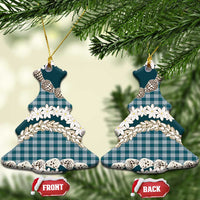 Dark Cyan Hawaii Tiare and Shell Lei Ceramic Ornament Hawaiian Palaka Luxury Vibes - Polynesian Pride