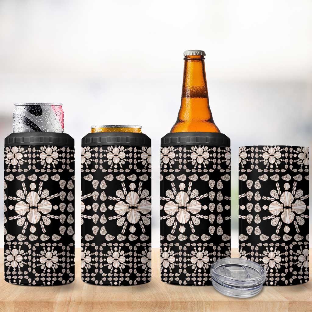 Aloha Hawaii Shell Quilt 4 in 1 Can Cooler Tumbler Seamless Style - Polynesian Pride