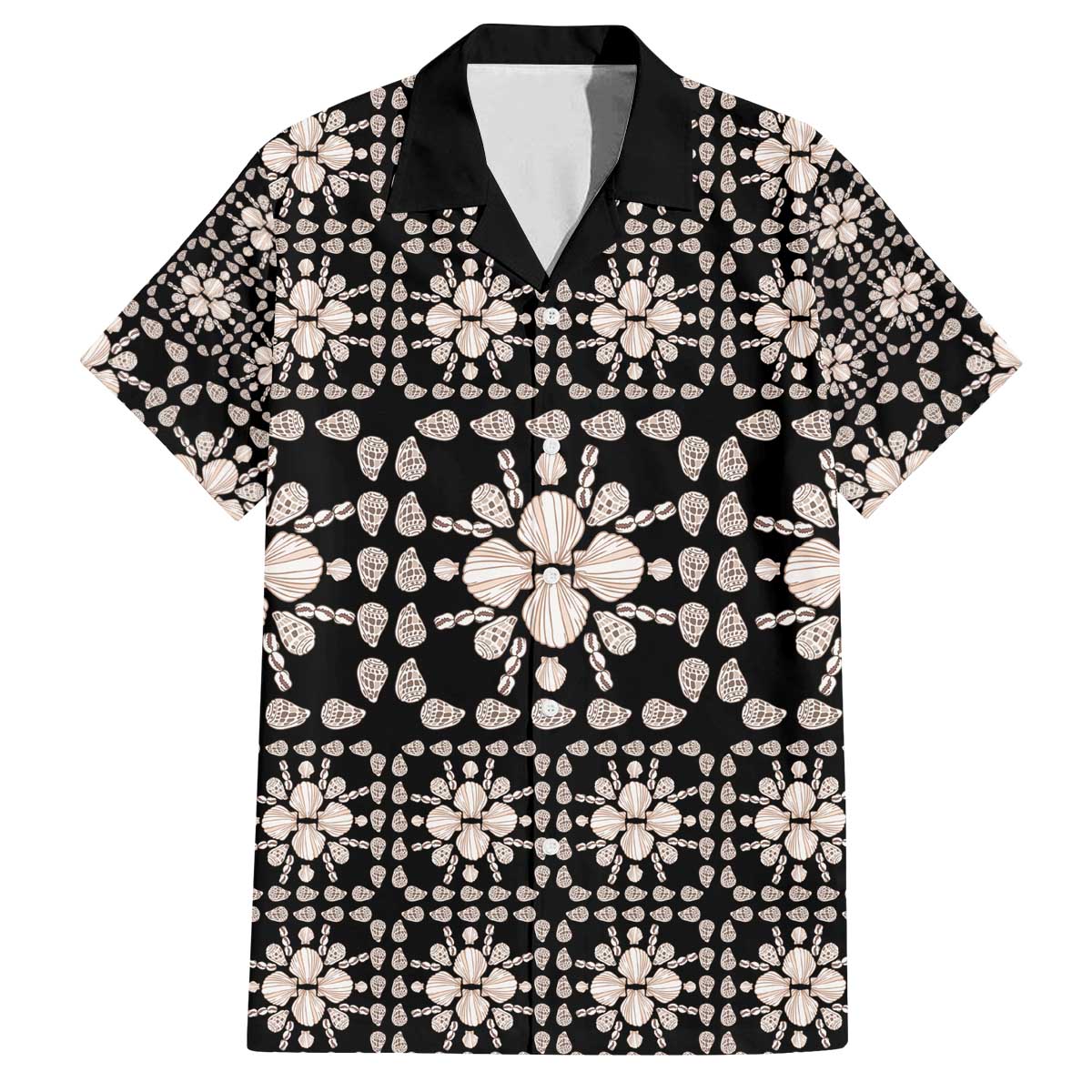 Aloha Hawaii Shell Quilt Family Matching Off The Shoulder Long Sleeve Dress and Hawaiian Shirt Seamless Style - Polynesian Pride