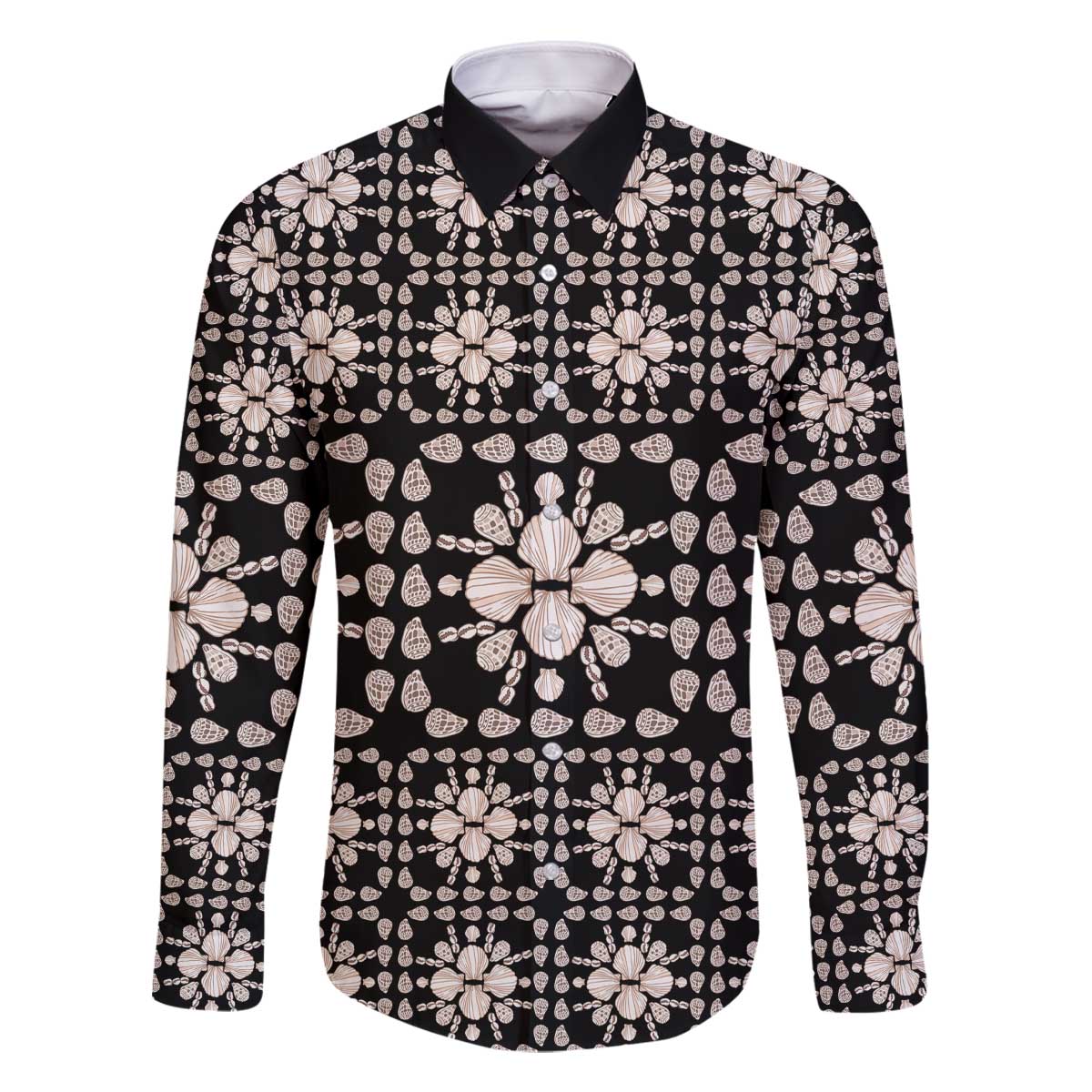 Aloha Hawaii Shell Quilt Family Matching Off The Shoulder Long Sleeve Dress and Hawaiian Shirt Seamless Style - Polynesian Pride